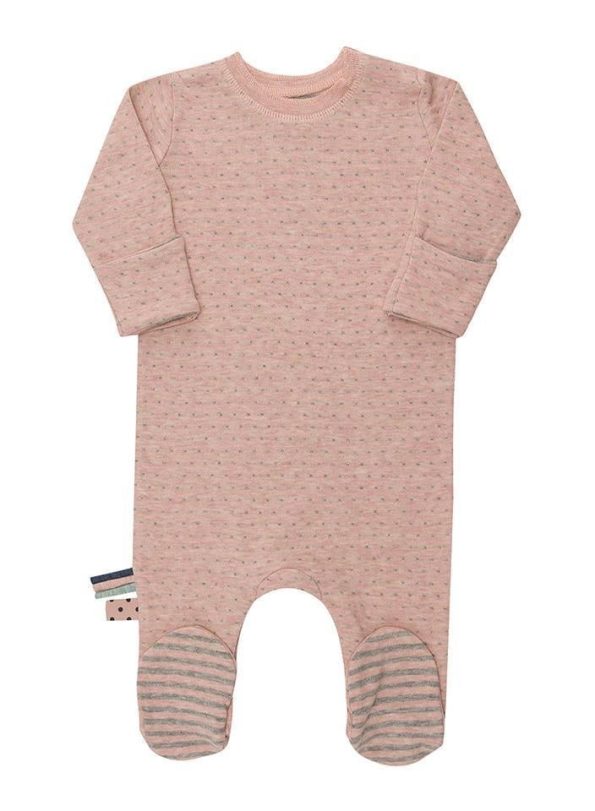 OrganicEra Organic Baby Bodysuit, Rose Melange