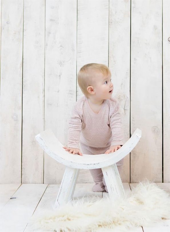 OrganicEra Organic Baby Bodysuit, Rose Melange