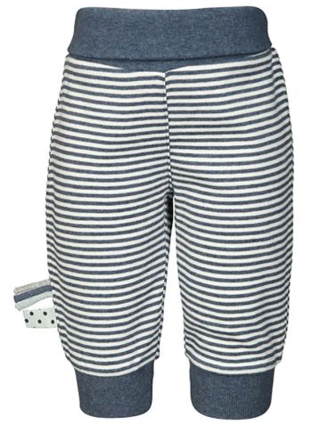 OrganicEra Organic Elastic Waist Striped Pants, INDIGO