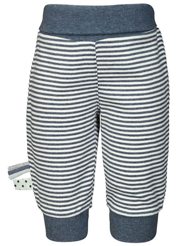 OrganicEra Organic Elastic Waist Striped Pants, INDIGO