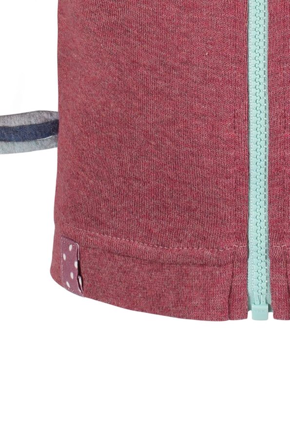OrganicEra Organic Hooded Jacket, Bordeaux Melange