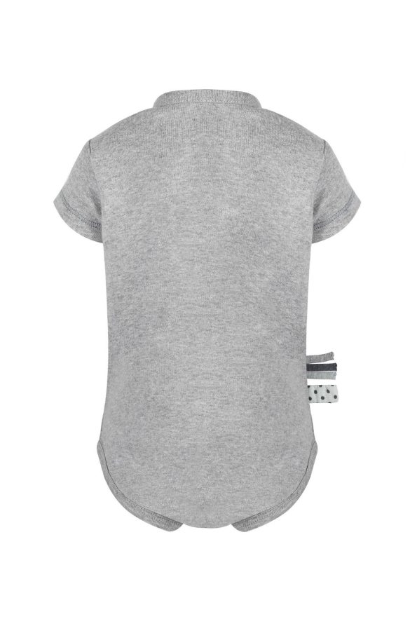 OrganicEra Organic Short Sleeve Bodysuit, Grey Melange