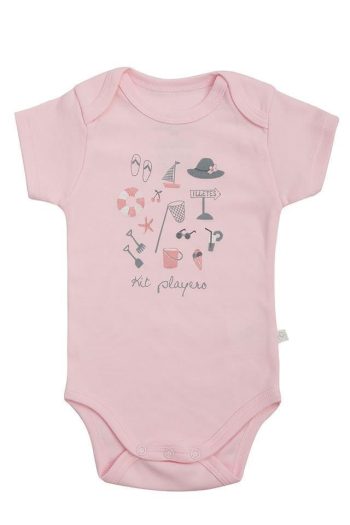 OrganicEra Organic Short Sleeve Bodysuit, Pink