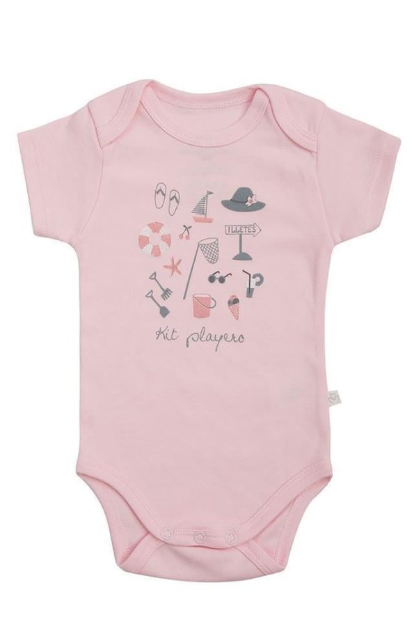 OrganicEra Organic Short Sleeve Bodysuit, Pink