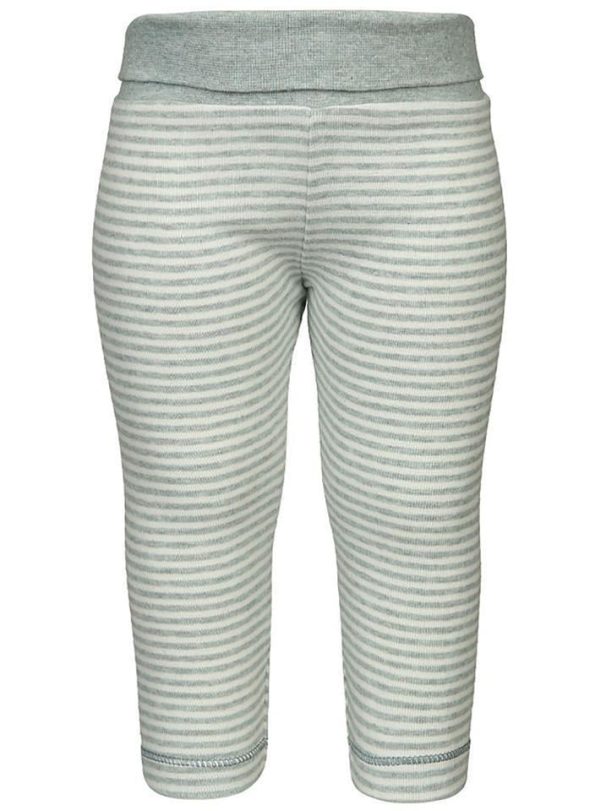 OrganicEra Organic Leggings, Striped, Aqua Melange