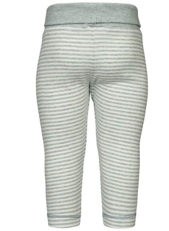 OrganicEra Organic Leggings, Striped, Aqua Melange