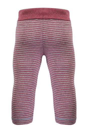 OrganicEra Organic Leggings, Striped, Bordeaux Melange