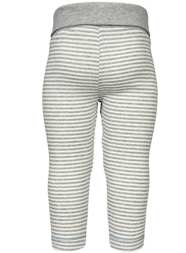 OrganicEra Organic Leggings, Striped, Grey Melange