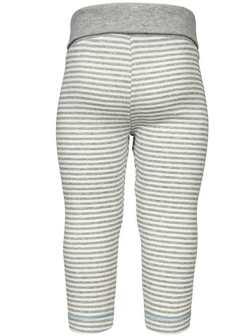 OrganicEra Organic Leggings, Striped, Grey Melange