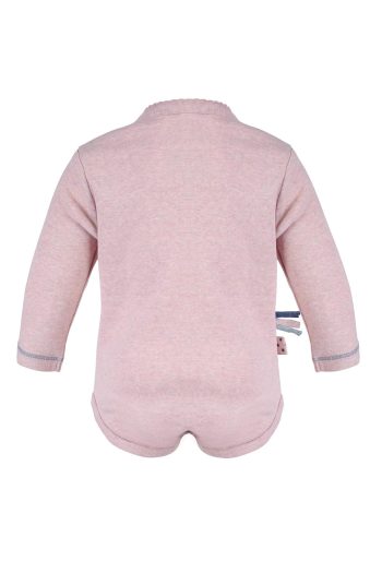 OrganicEra Organic Long Sleeve Baby Bodysuit, Rose Melange