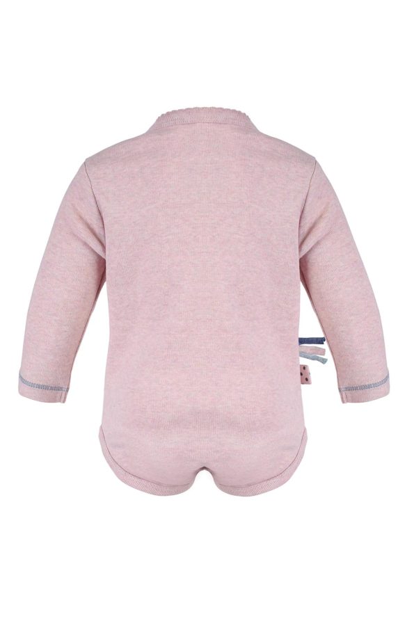 OrganicEra Organic Long Sleeve Baby Bodysuit, Rose Melange