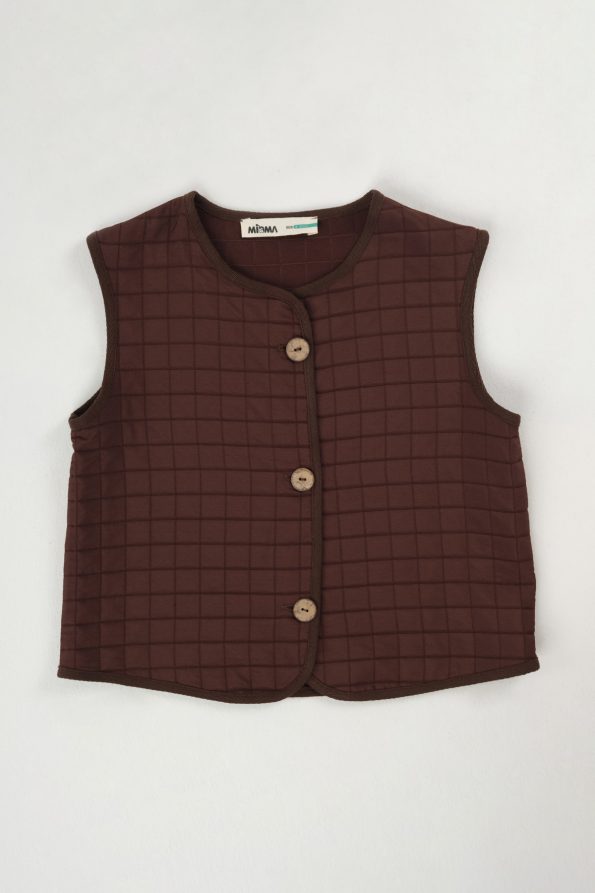 Oversized Vest in Dark Brown