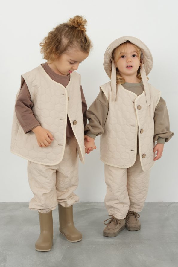 Beige Oversized Vest