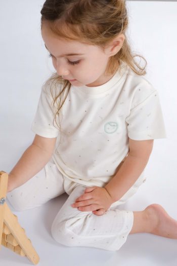 Organic Cotton Muslin Ecru Baby Pants