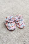 Baby Booties - Little Flowers / Red