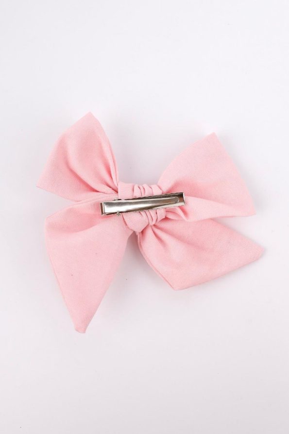 Pink Bow Hair Clip for Girls