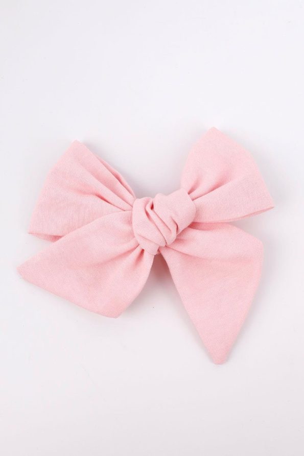 Pink Bow Hair Clip for Girls