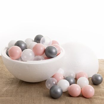 Pink-Silver-White-Transparent Pool Balls Pack of 50, 7 cm
