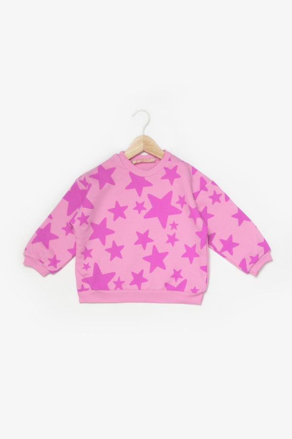 Pink Star Pattern Girls' Tracksuit - Gemma