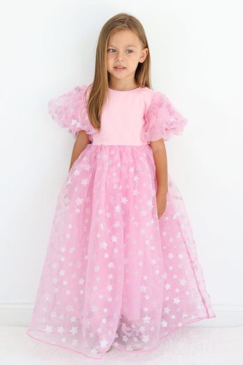 Pink Star Tulle Skirt Dress for Girls - Elsa
