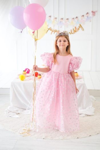 Pink Star Tulle Skirt Dress for Girls - Elsa