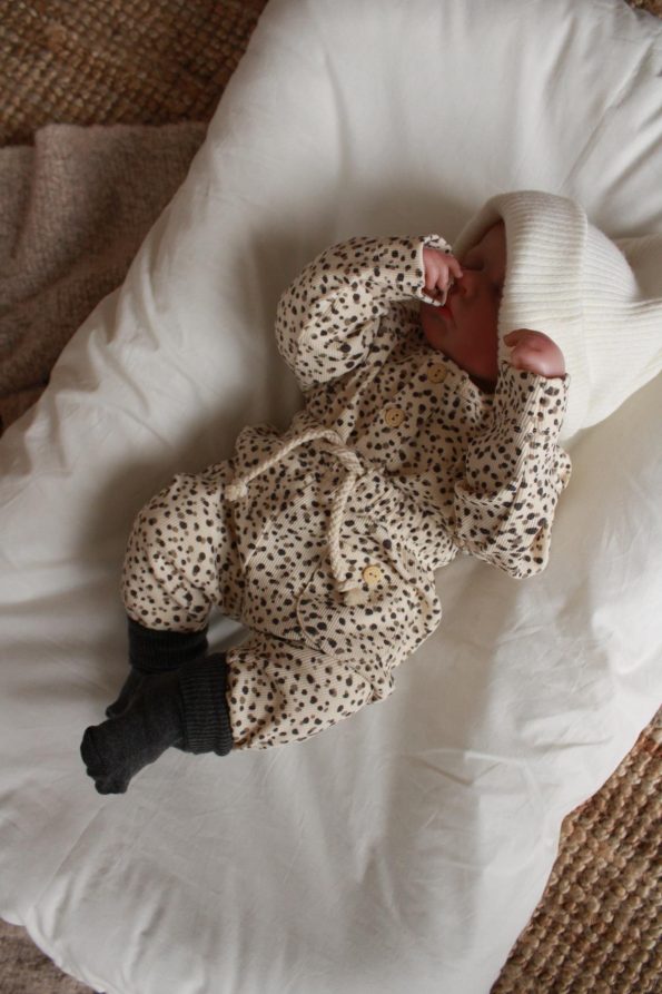 Polka Dot Unisex Pocket Shoulder Buttoned Two-Piece Set