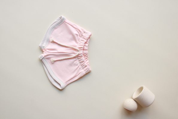 Dusty Pink Lace-Up Shorts