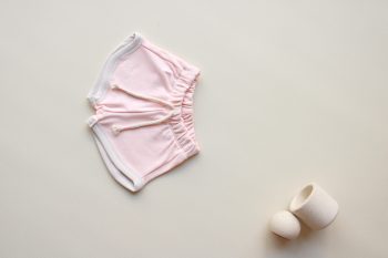 Dusty Pink Lace-Up Shorts