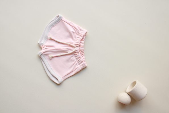 Dusty Pink Lace-Up Shorts
