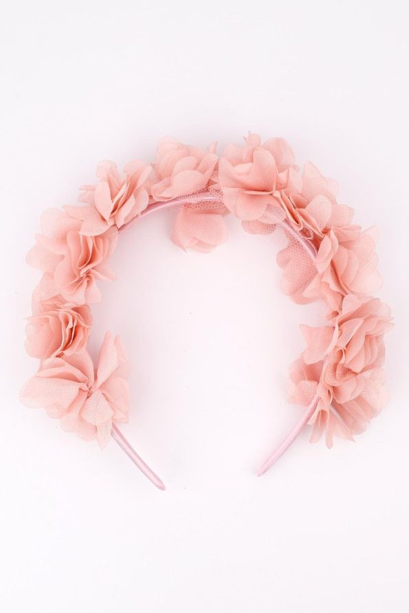 Pink Floral Headband for Girls