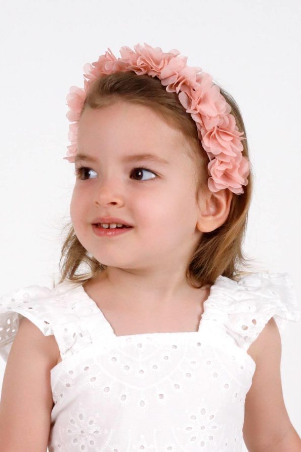 Pink Floral Headband for Girls