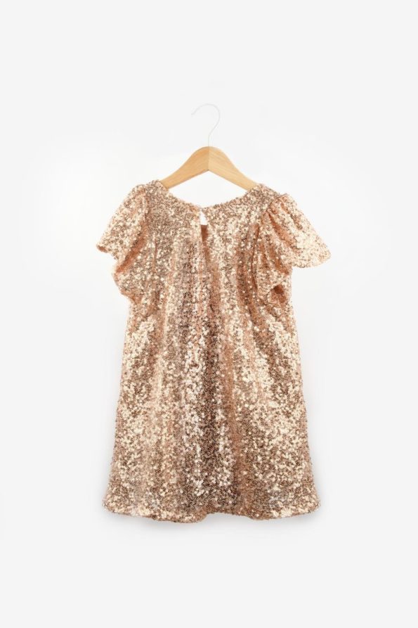 Rhea Glitter Bow Detail Girl's Dress