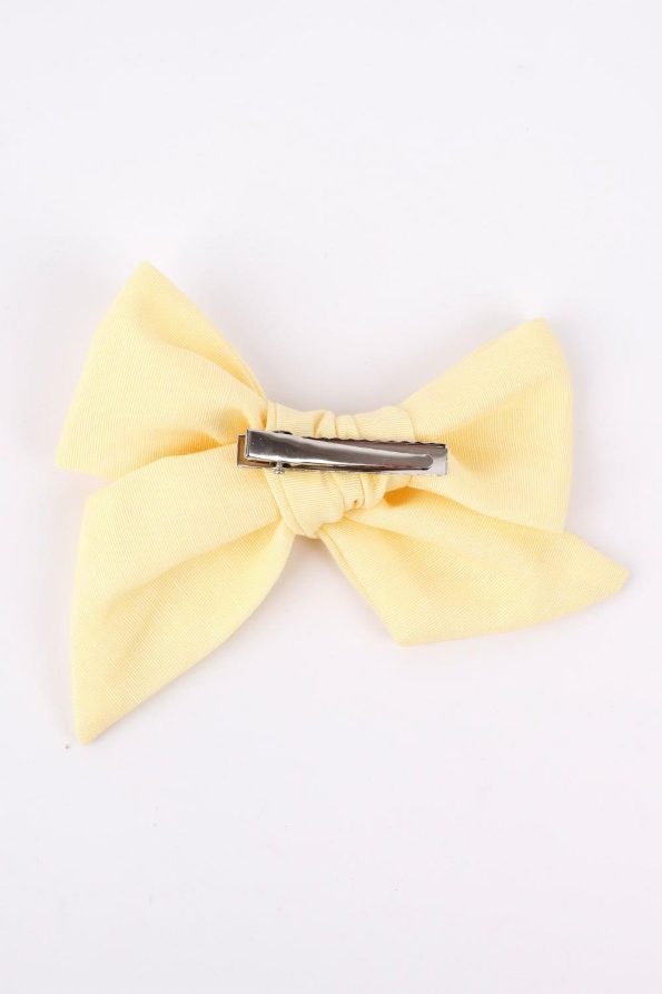 Yellow Bow Hair Clip for Girls
