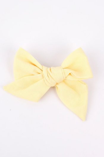 Yellow Bow Hair Clip for Girls