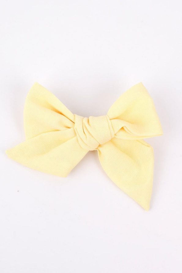 Yellow Bow Hair Clip for Girls