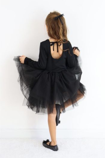 Black Tulle Skirt Girl's Ballerina Dress - Miranda