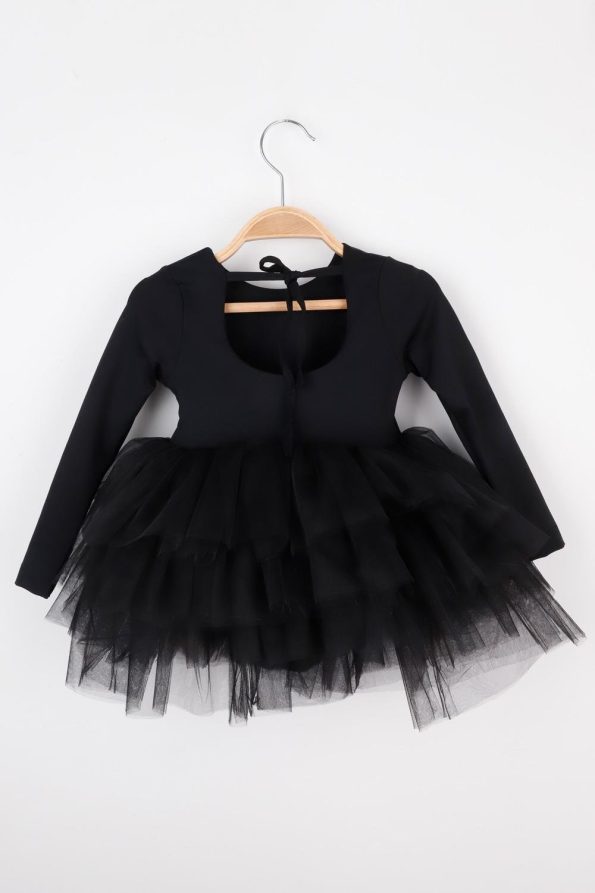 Black Tulle Skirt Girl's Ballerina Dress - Miranda