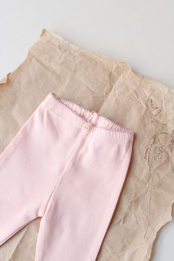 Salmon Lace Trim Leggings