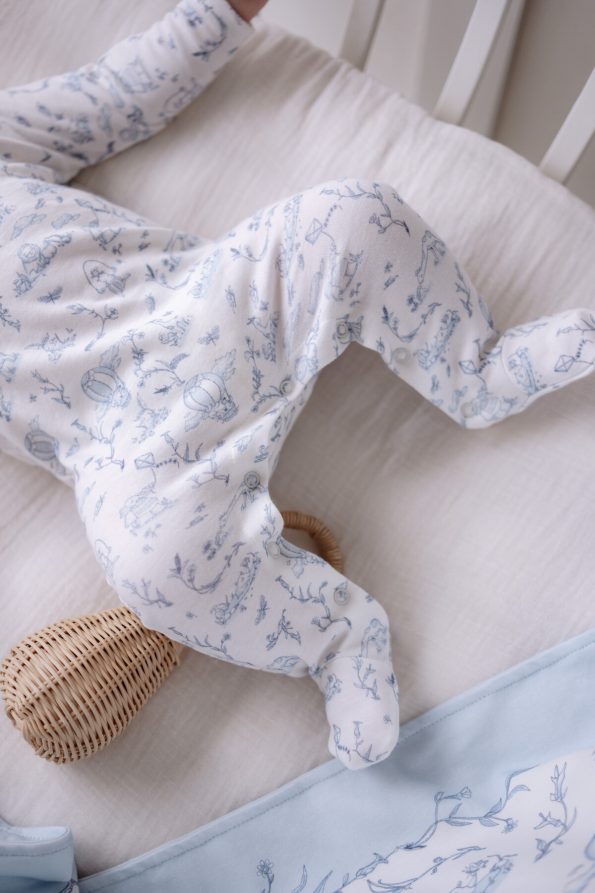Baby Overall - Toile De Jouy / Blue