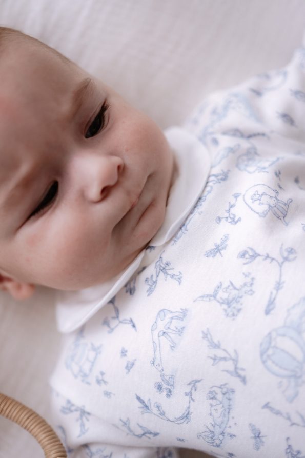 Baby Overall - Toile De Jouy / Blue