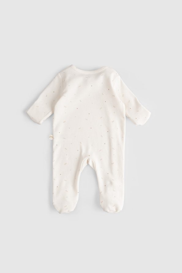 2-Piece Organic Cotton Footed Jumpsuit Set with Mittens