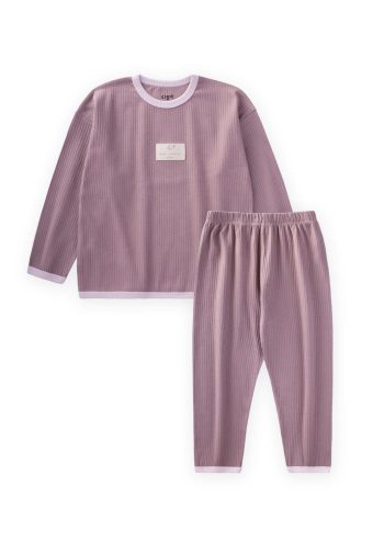 Biye Detailed Pajama Set 2-10 Years Copper