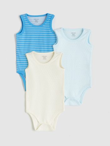 Ecru Basic Baby Boy with Snaps Body 3 Cs