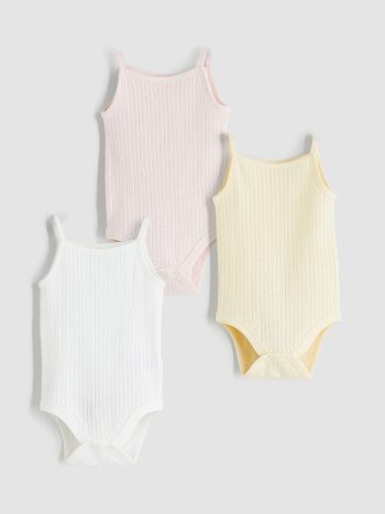 Pink Crew Neck Baby Girl Snap Bodysuit 3 Pcs1 Review