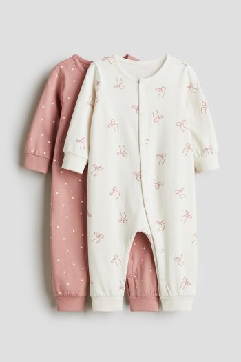 2-PIECE COTTON AND PATTERNED PAJAMAS