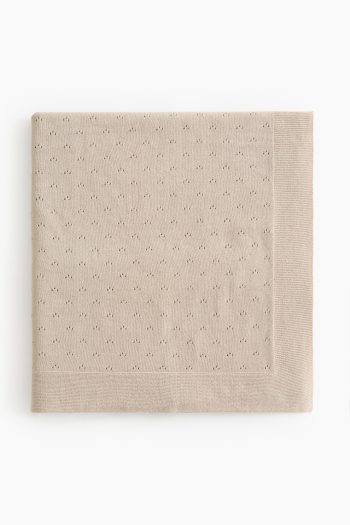 COTTON HOLE PATTERNED BABY BLANKET