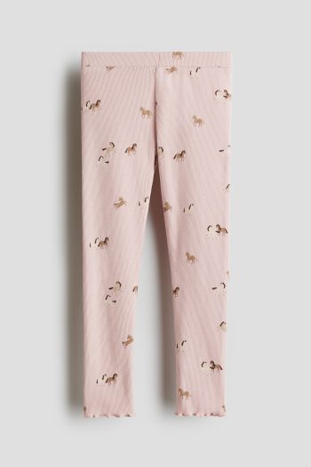 RIBBED AND COTTON TIGHTS