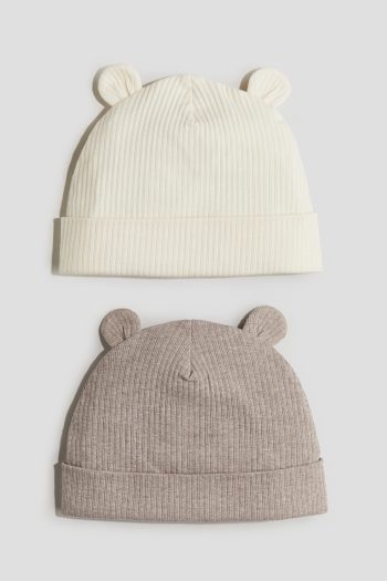 2-PIECE EAR DETAILED AND RIBBEANIE