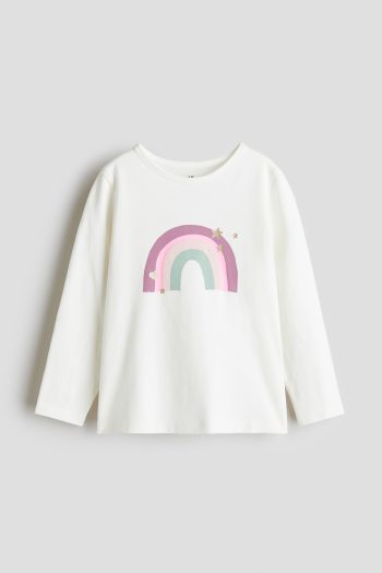 PRINTED JERSEY TOP