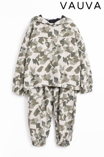 Vauva Boys Suit Camouflage Patterned Soldier Costume Hooded Set